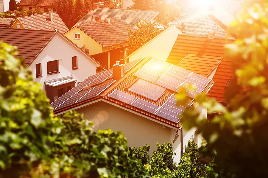 Home solar panels roof